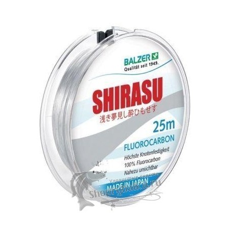 Флюрокарбоновая леска Balzer Shirasu 100%  Fluorocarbon 0.18 мм, 2,9 кг