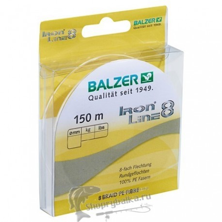 Шнур плетенный  Balzer Iron Line 8x 0,12 yellow