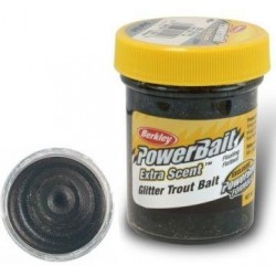 Паста форелевая Berkley Powerbait Extra Scent Glitter Trout Bait Black Pearl 